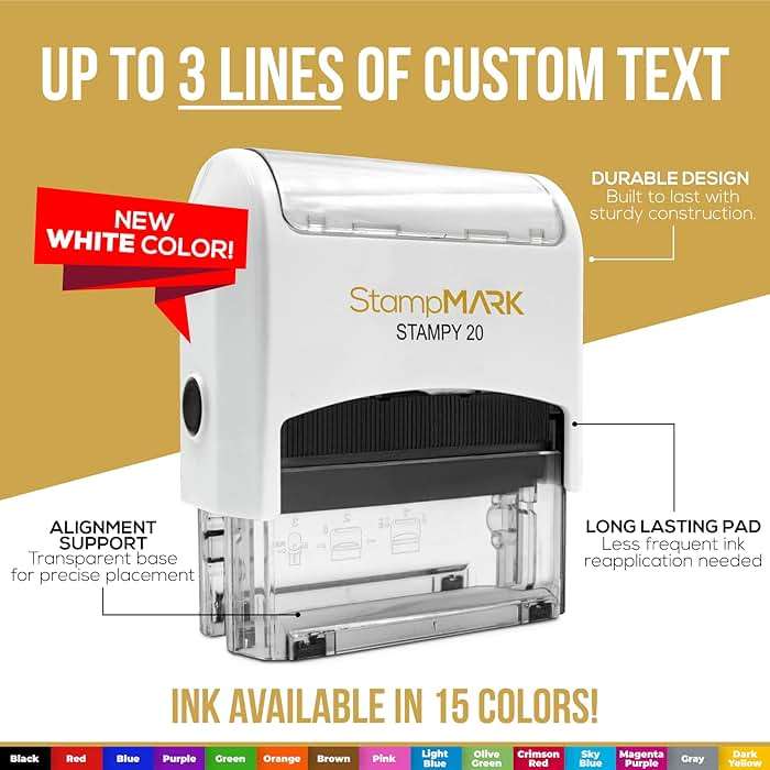 StampMark Self Inking Rubber Office Stamp with Red Ink (Scanned) - Small Size - Image 4