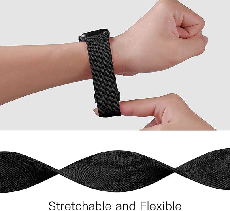 Elastic Bands for Garmin Forerunner 55/165/645/245 Music Watch Band, Garmin Vivoactive 6/5/3 Bands, 20mm Nylon Sport Wristband for Garmin Venu/Sq/Sq 2/Vivomove HR/Sport Men Women 3Pack - Image 5