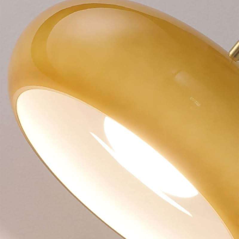 ZALORD Nordic Vintage Ceiling Light Fixture Denmark Mid Century Modern Nostalgia Semi Flush Mount Ceiling Light with Orange White Glass Shade for Restaurant Cafe Loft Bedroom Hallway 10.6inch - Image 7