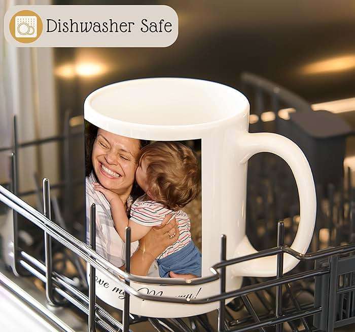 HomeBee Personalized Coffee Mug | Custom Photo Text and Logo Ceramic Mug | Customized 11 Oz Tea Cup for Men & Women | Unique Gift Idea - Taza Personalizadas Design with Picture or Message | White - Image 2