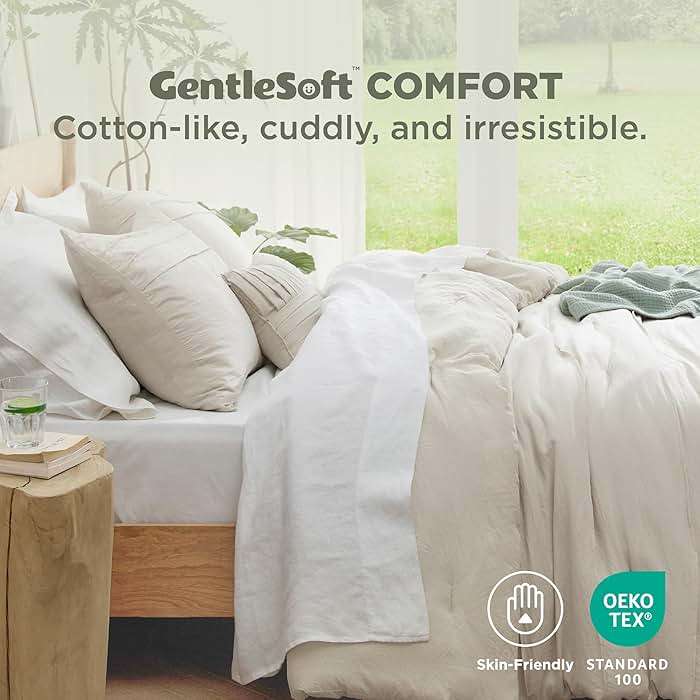 Bedsure Queen Comforter Set - 4 Pieces Pinch Pleat Bed Set, Beige Boho Bedding for All Season, 1 Soft Comforter, 2 Pillowcases, 1 Decorative Pillow - Image 3