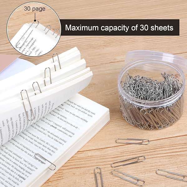 280 Pcs Large Paper Clips, 2 Inch Jumbo Paper Clips, Silver Paperclips, Stainless Steel Large Paperclips Office for Teacher Supplies School Supplies - Image 3