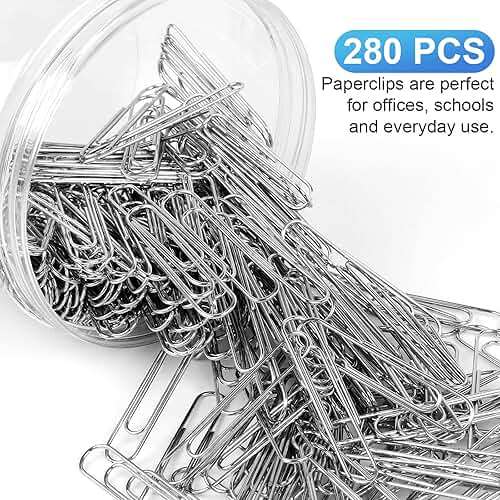 280 Pcs Large Paper Clips, 2 Inch Jumbo Paper Clips, Silver Paperclips, Stainless Steel Large Paperclips Office for Teacher Supplies School Supplies - Image 4
