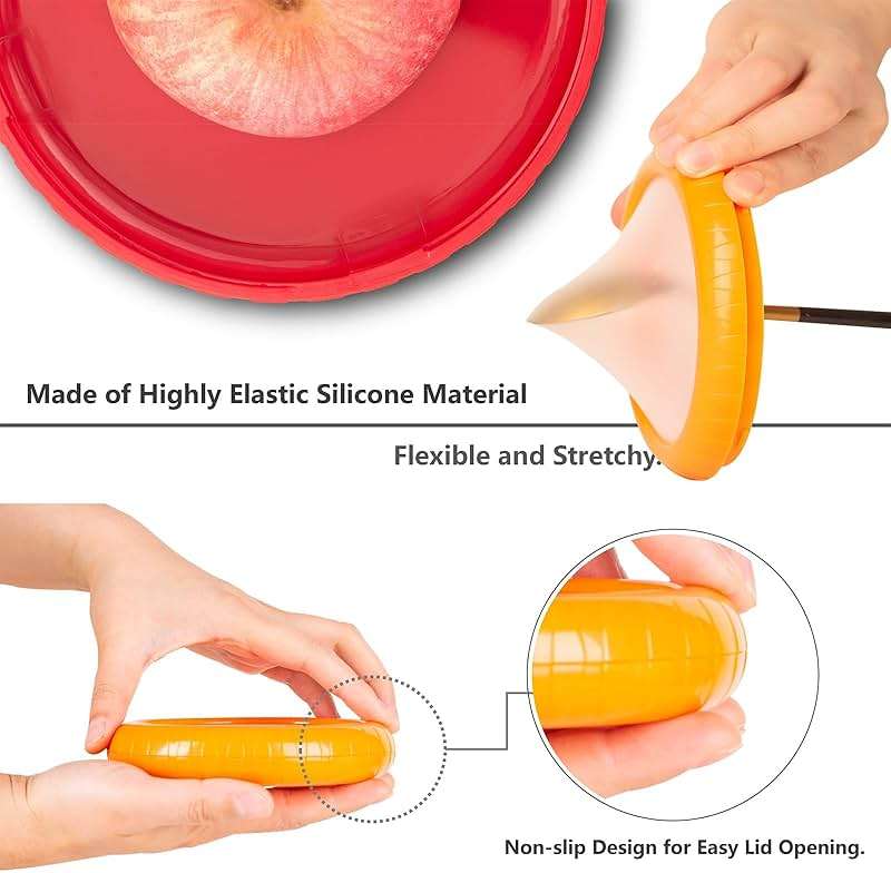 SOOPLEU Avocado Saver and Tomato Holder - Set of 4 Reusable Storage Containers for Fridge - Ideal for Garlic, Onions, Lemons, and Potatoes - Image 6