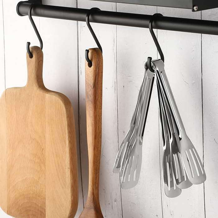 Amafox Kitchen Tongs 7 Inch, 8 Pack Stainless Steel Serving Tongs for Cooking Appetizers, Salad, Small Kitchen Tongs for Food, Dishwasher Safe - Image 2