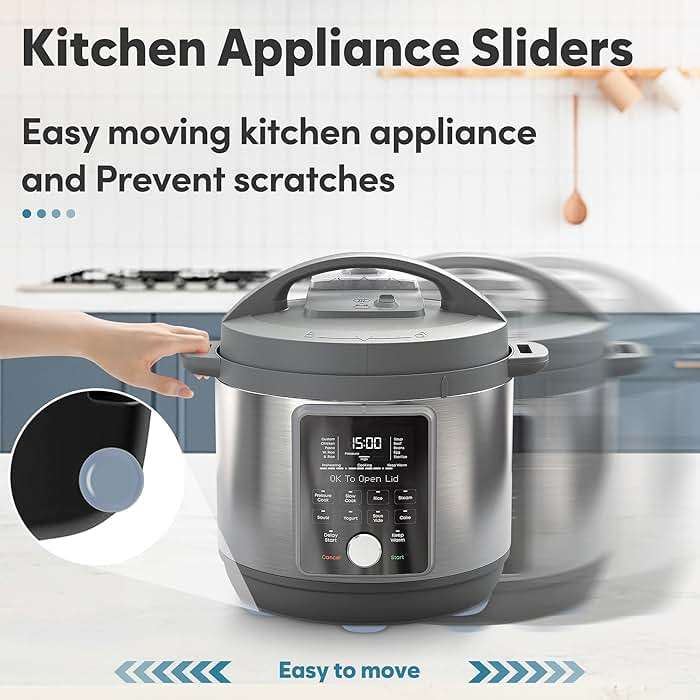 Appliance Sliders for Kitchen 24 PCS Self-Adhesive Small Kitchen Finds Appliance Slider Hacks Easy to MovIing & Space Saving Must Have Home Gadgets Mixer Accessories for Countertop - Image 3