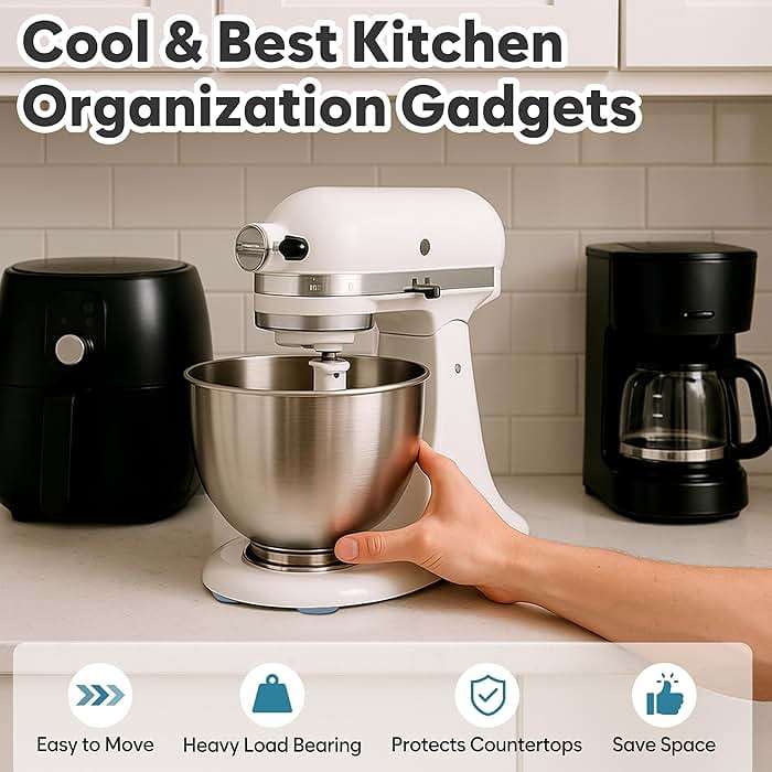 Appliance Sliders for Kitchen 24 PCS Self-Adhesive Small Kitchen Finds Appliance Slider Hacks Easy to MovIing & Space Saving Must Have Home Gadgets Mixer Accessories for Countertop - Image 4