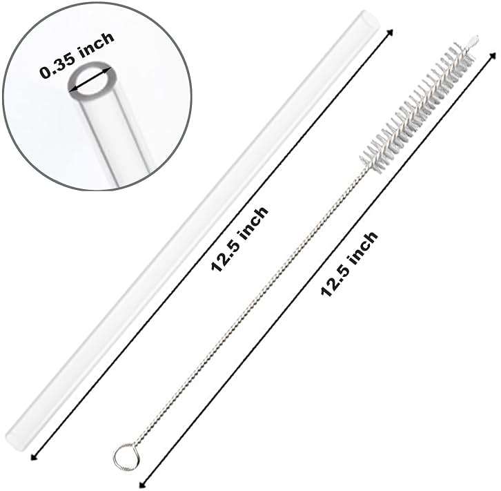 Replacement Straw Compatible with Stanley 40 oz 30 oz Cup Tumbler, 6 Pack Reusable Straws for Stanley 40 oz Tumbler with Handle, Straws with Cleaning Brush for Stanley Accessories, Plastic, Clear - Image 3