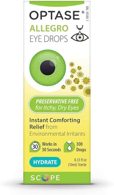 OPTASE Allegro Lubricant Eye Drops, 0.33 fl oz – Preservative Free Eye Drops for Dry Eyes – Artificial Tears for Environmental Irritants - Contact Lens Compatible - Multidose Bottle Contains 300 Doses - Image 5