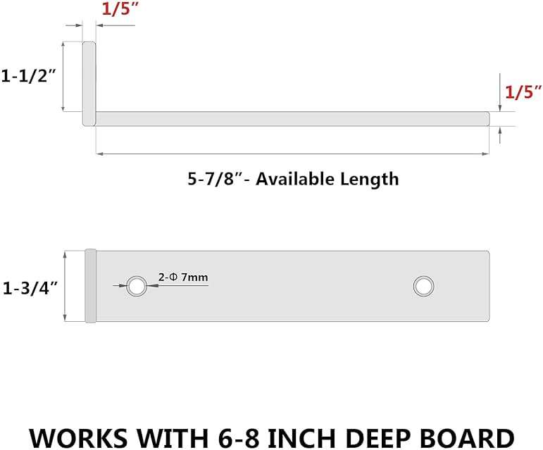 NEODROP 6 Inch Floating Shelf Brackets, Heavy Duty Hidden Bracket for Wall, Mantel, Bookshelves, Black Powder Coated Steel, 4-Pack - Image 3