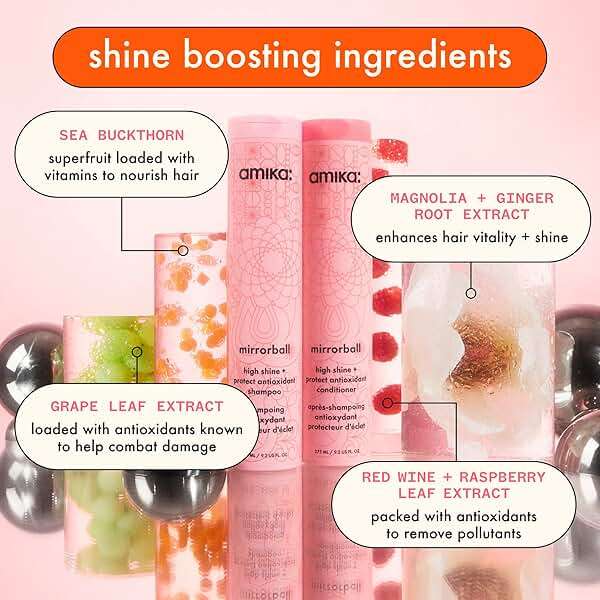 amika mirrorball high shine + protect antioxidant conditioner - Image 4