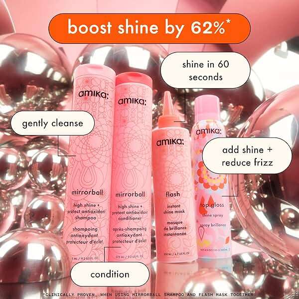 amika mirrorball high shine + protect antioxidant conditioner - Image 7