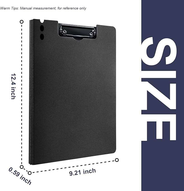 CATOOMUU Clipboard Folder 5 Pack Black Flip Cover Metal Clip, 360° Foldable Writing Board, Frosted PP Letter/A4 Size, Portable File for Office Nurse Teacher Student Contractor Home School - Image 3