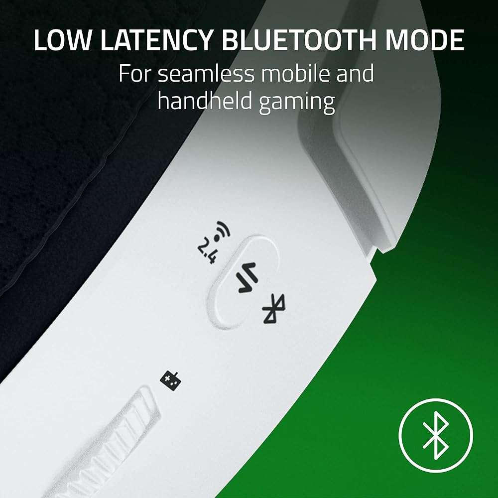 Razer Kaira HyperSpeed Wireless Gaming Headset for Xbox Series X|S, Xbox One, PC: TriForce 50mm Drivers - HyperClear Cardioid Mic - Low Latency Bluetooth - Up to 30 Hour Battery Life - White - Image 6