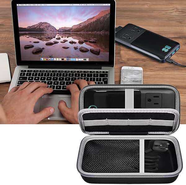 Travel Case for Anker 727/ Prime 6-in-1 USB C Charging Station (GaNPrime 101W), Power Strip Organizer Bag for Cables and Accessories - Efficient Solution for On-the-Go Charging Needs (Box Only) - Image 2