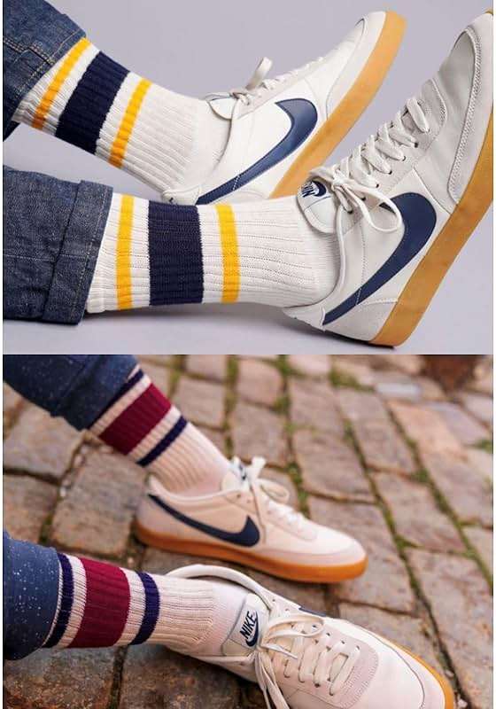 Fszsaa Fun Novelty Retro Striped Crew Socks For Women Sporty Calf Casual Cotton Tube Socks Women - Image 9