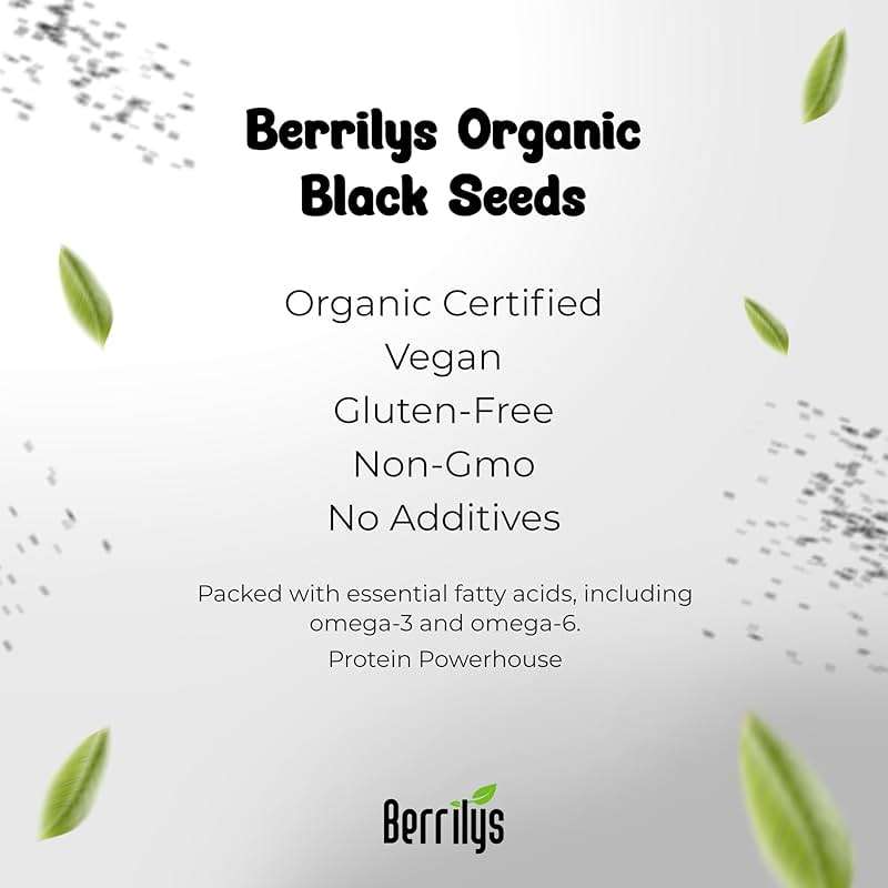 Black Cumin Seeds, Organic, Berrilys, 5 LB, Also Known As Nigella Sativa, Kalonji, Black Seed, Great for Baking, Cooking and Bread Making, Vegan, Keto Diet - Image 7