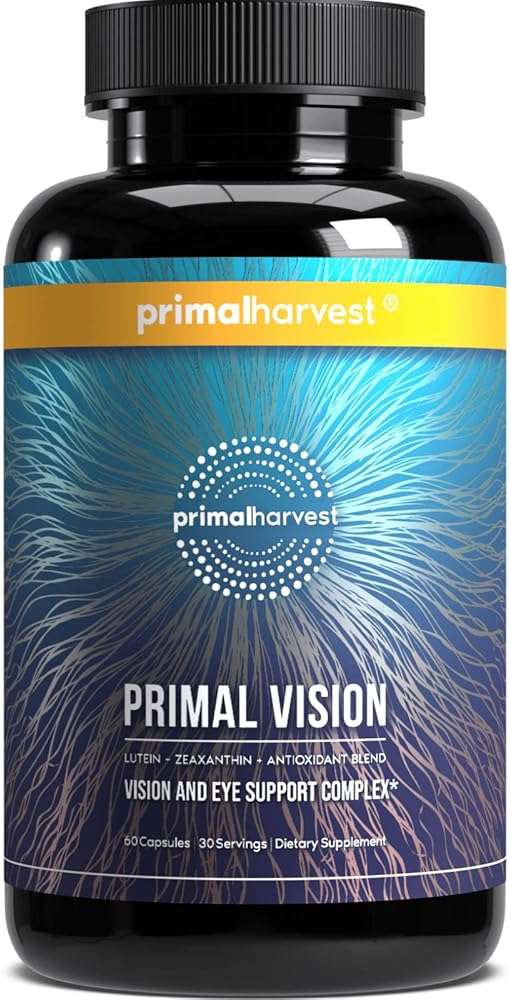 Primal Harvest Primal Vision with Lutein, Zeaxanthin, Vitamin A and Zinc for Eye Health, Blue Light Support and Visual Clarity - Image 1