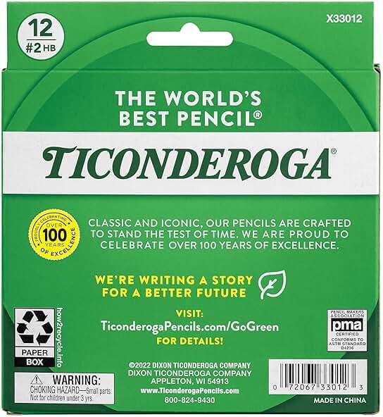 Ticonderoga My First Half-Size Wooden Pencils, Large Triangle-Barrel Pre-Sharpened #2 (HB) Short 4.5" Yellow Pencils with Erasers, Yellow, 12/Pack - Image 2
