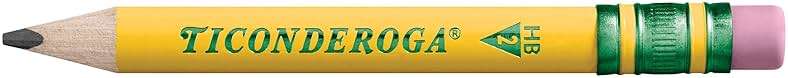 Ticonderoga My First Half-Size Wooden Pencils, Large Triangle-Barrel Pre-Sharpened #2 (HB) Short 4.5" Yellow Pencils with Erasers, Yellow, 12/Pack - Image 3