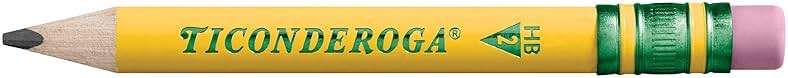 Ticonderoga My First Half-Size Wooden Pencils, Large Triangle-Barrel Pre-Sharpened #2 (HB) Short 4.5" Yellow Pencils with Erasers, Yellow, 12/Pack - Image 5