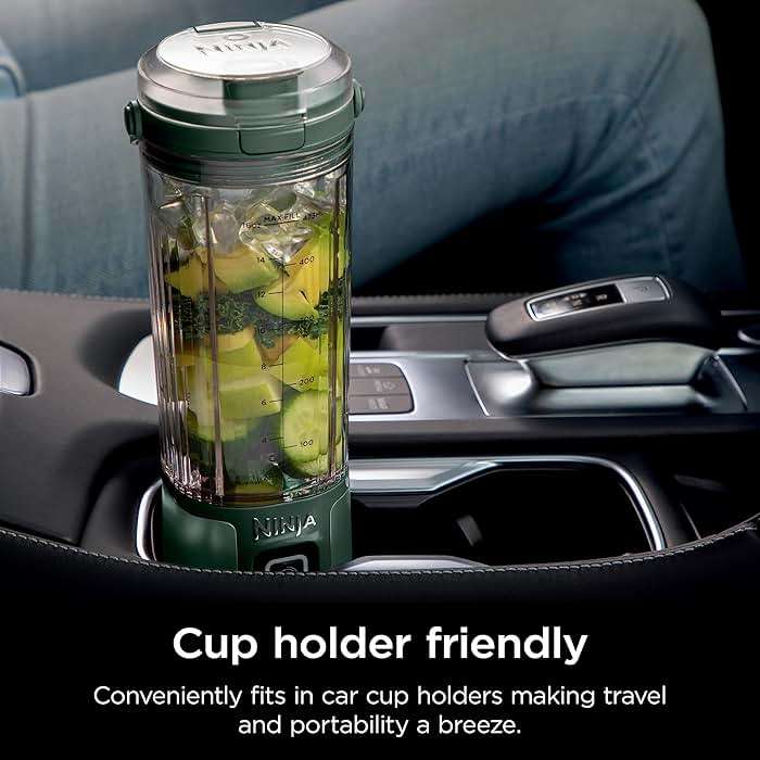 Ninja BC151EM Blast Portable Blender, Cordless, 18oz. Vessel, Personal Blender-for Shakes & Smoothies, BPA Free, Leakproof-Lid & Sip Spout, USB-C Rechargeable, Dishwasher Safe Parts, Forest Green - Image 8