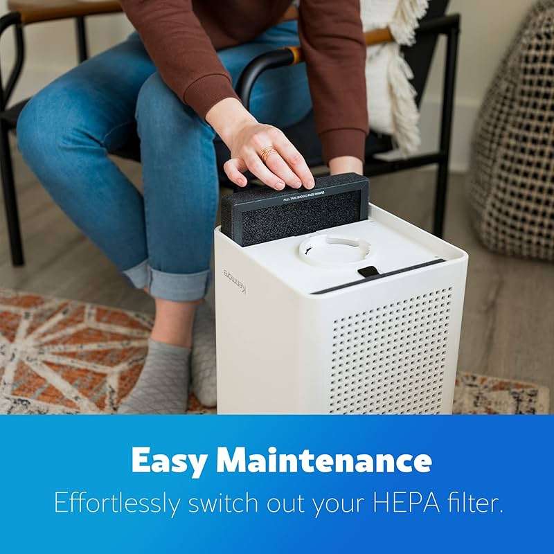 Kenmore PM2010 Air Purifiers with H13 True HEPA Filter, Covers Up to 1200 Sq.Foot, 24db SilentClean 3-Stage HEPA Filtration System, 5 Speeds for Home Large Room, Kitchens & Bedroom, PM2010 - Image 8