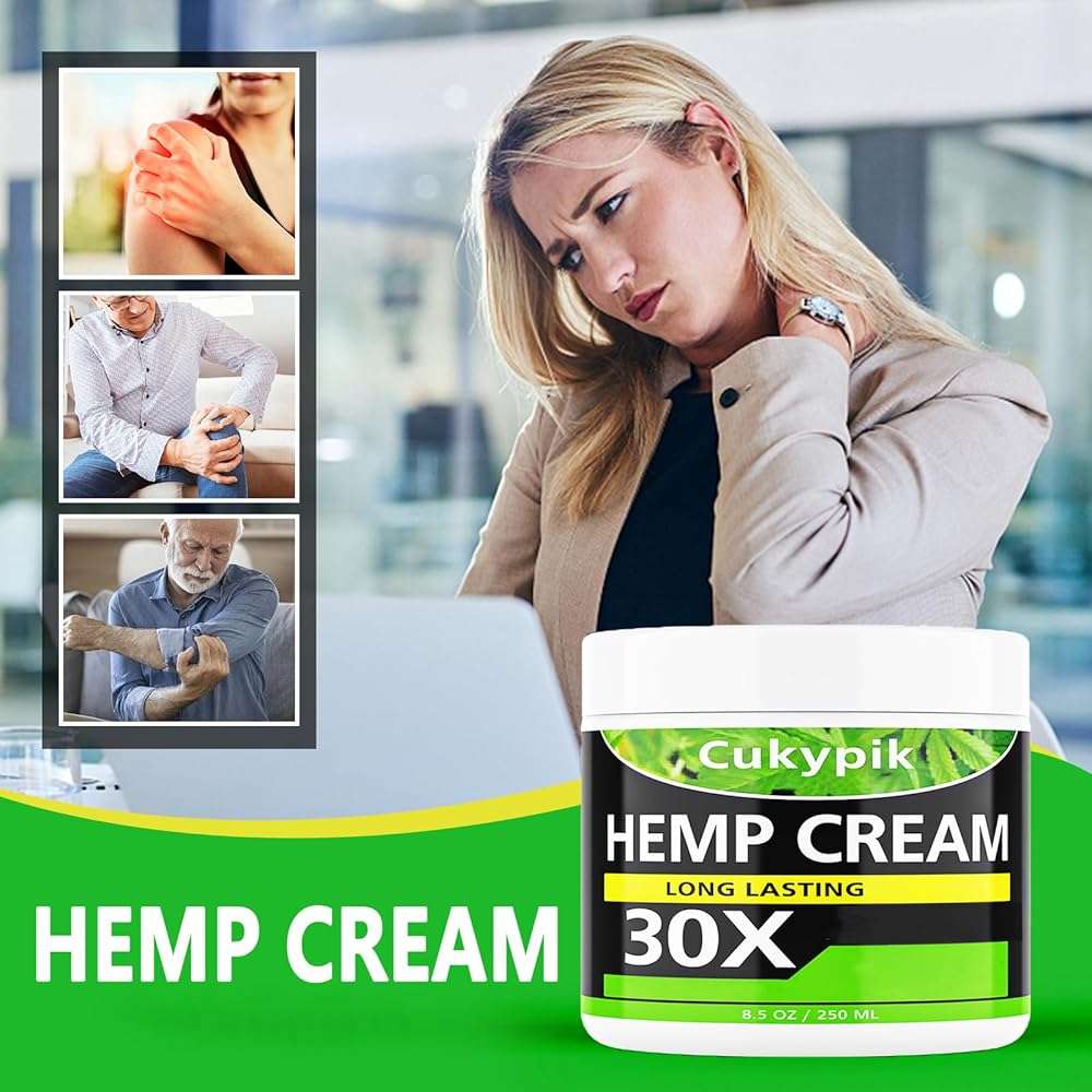 JUYIHEAL Hemp Cream 8.5oz, Natural Soothing Topical Cream, with Arnica,MSM, Turmeric, Menthol, Aloe - Image 3