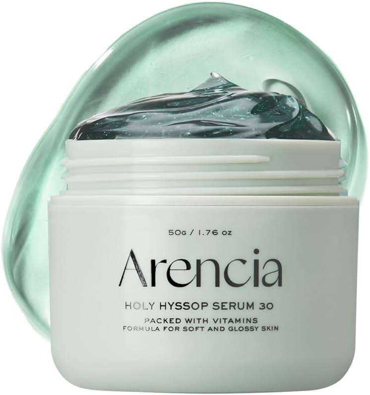 Arencia Glow Hyssop Overnight Face Mask Serum - hydrating & Anti-Aging Serum for younger looking Korean Glass Skin, Vitamin A, C, E, Niacinamide, Peptide - Image 1