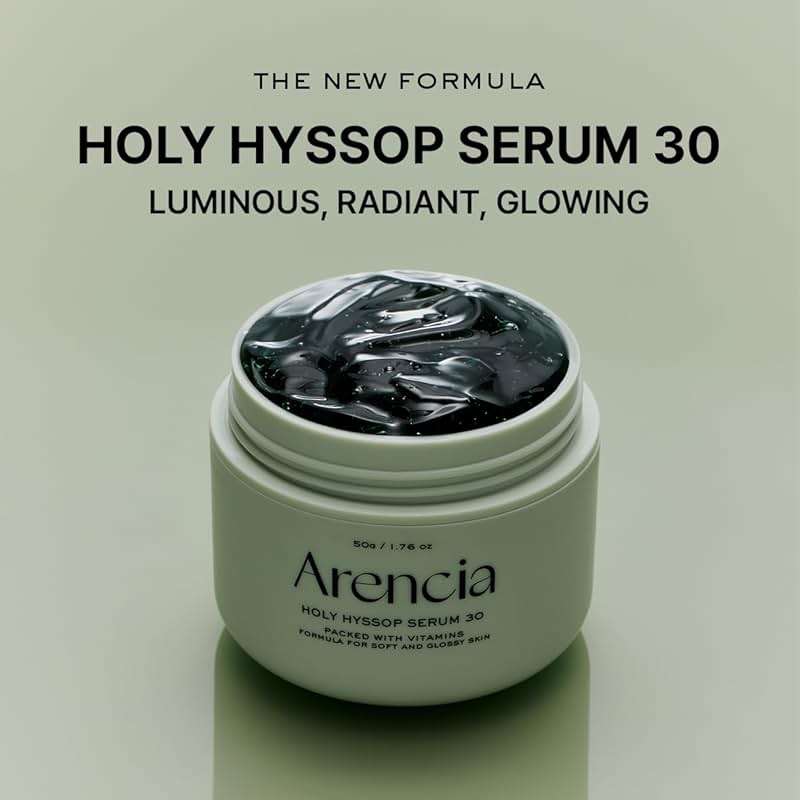 Arencia Glow Hyssop Overnight Face Mask Serum - hydrating & Anti-Aging Serum for younger looking Korean Glass Skin, Vitamin A, C, E, Niacinamide, Peptide - Image 2