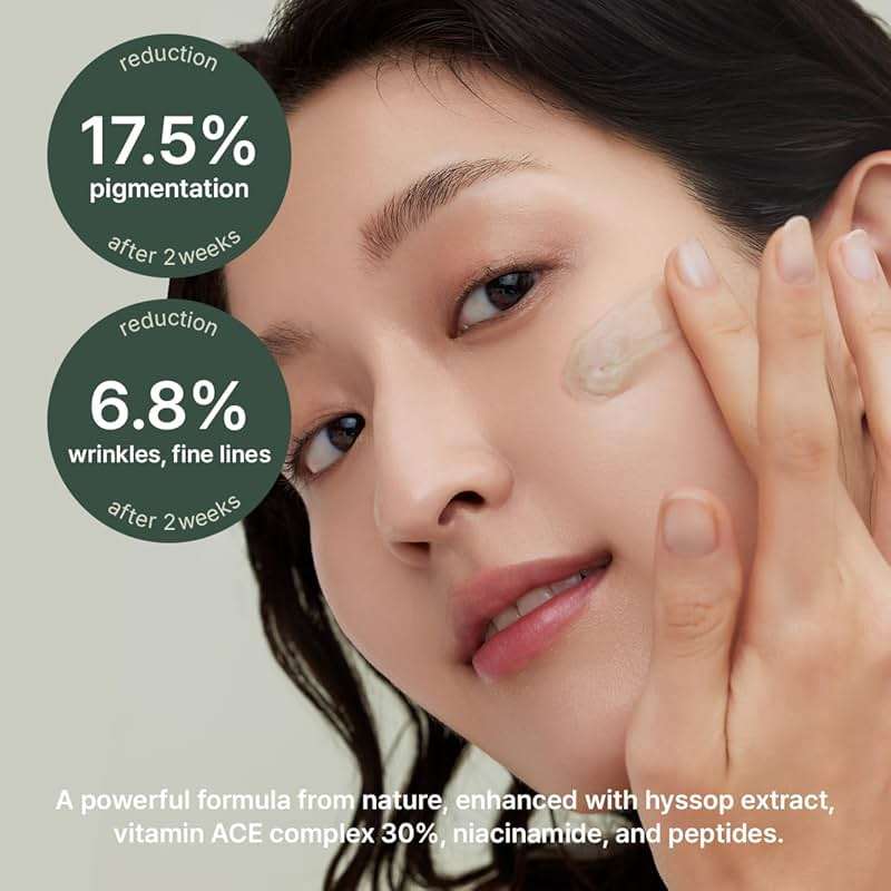 Arencia Glow Hyssop Overnight Face Mask Serum - hydrating & Anti-Aging Serum for younger looking Korean Glass Skin, Vitamin A, C, E, Niacinamide, Peptide - Image 4