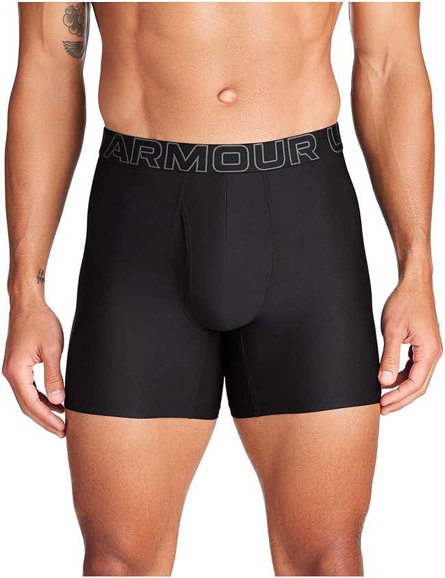 Under Armour 3-Pack Performance Tech Mesh Solid 6" Boxer Briefs - Image 1