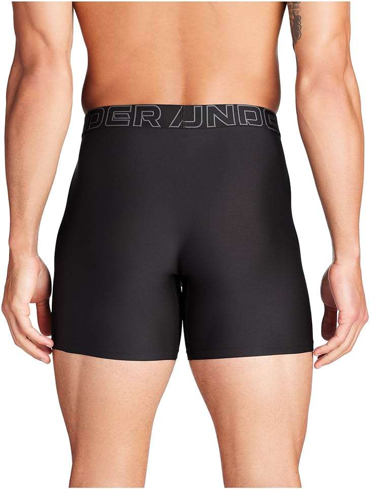 Under Armour 3-Pack Performance Tech Mesh Solid 6" Boxer Briefs - Image 2