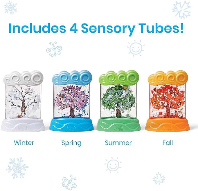 hand2mind Changing Seasons Sensory Tubes, Calm Down Corner Supplies, Quiet Fidgets, Travel Toddler Toys, Preschool Classroom Must Haves, Hands-On Stress Relief Toy, Anxiety Relief Items for Kids - Image 3