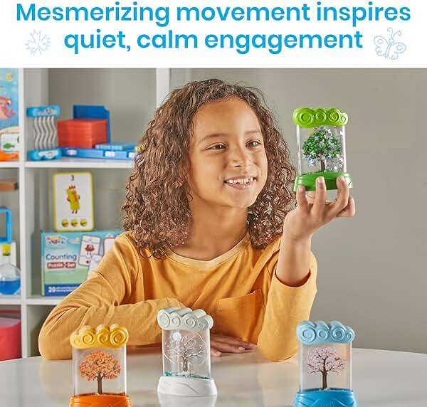 hand2mind Changing Seasons Sensory Tubes, Calm Down Corner Supplies, Quiet Fidgets, Travel Toddler Toys, Preschool Classroom Must Haves, Hands-On Stress Relief Toy, Anxiety Relief Items for Kids - Image 7