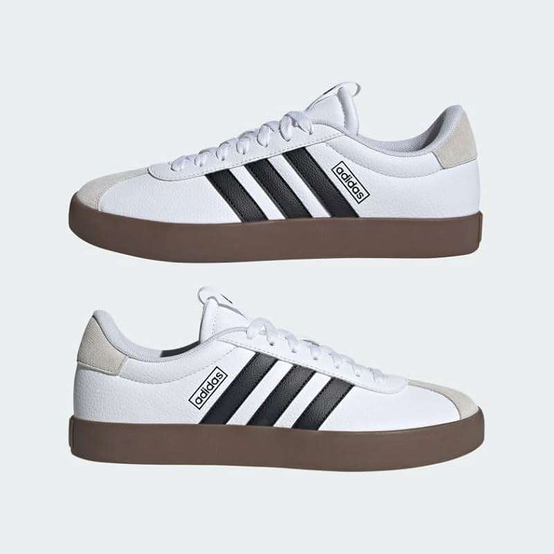 adidas Mens Vl Court 3.0 Lace Up Sneakers Shoes Casual - Red - Image 8