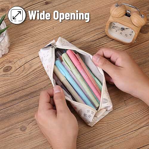 Mr. Pen- Cute Pencil Case Pouch, Multipurpose Canvas Bible Pencil Pouch, Smooth Zipper, Premium Material, Neat Stitches, Ideal for Stationery, Cosmetics, Electronics, School, Office, Travel - Image 5