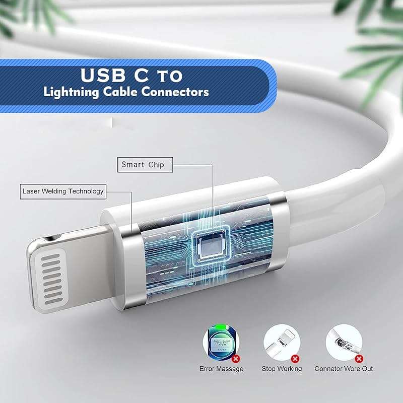 Long Apple iPhone Fast Charger,Fast Charging i Phone 2Pack PD Type C Wall Charger Fast Charging Phone Adapter 6FT USB-C to Lightning Cable Apple Chargers for iPhone 14/13/12/Pro/Max/11/XR/X/8/SE/iPad - Image 4