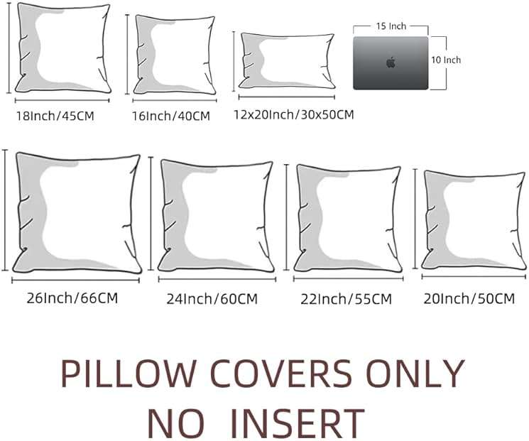 Fancy Homi 4 Packs Neutral Decorative Throw Pillow Covers 18x18 Inch for Living Room Couch Bed Sofa, Rustic Farmhouse Boho Home Decor, Soft Plush Striped Corduroy Square Cushion Case 45x45 cm - Image 8