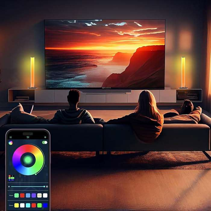 Barhootao RGB Light Bar,Smart LED Light Bar for Room,16 Million Colors,Three Control Modes,Dynamic Music Sync Mode,213 Preset Modes,USB Interface（Without Adapter） - Image 4