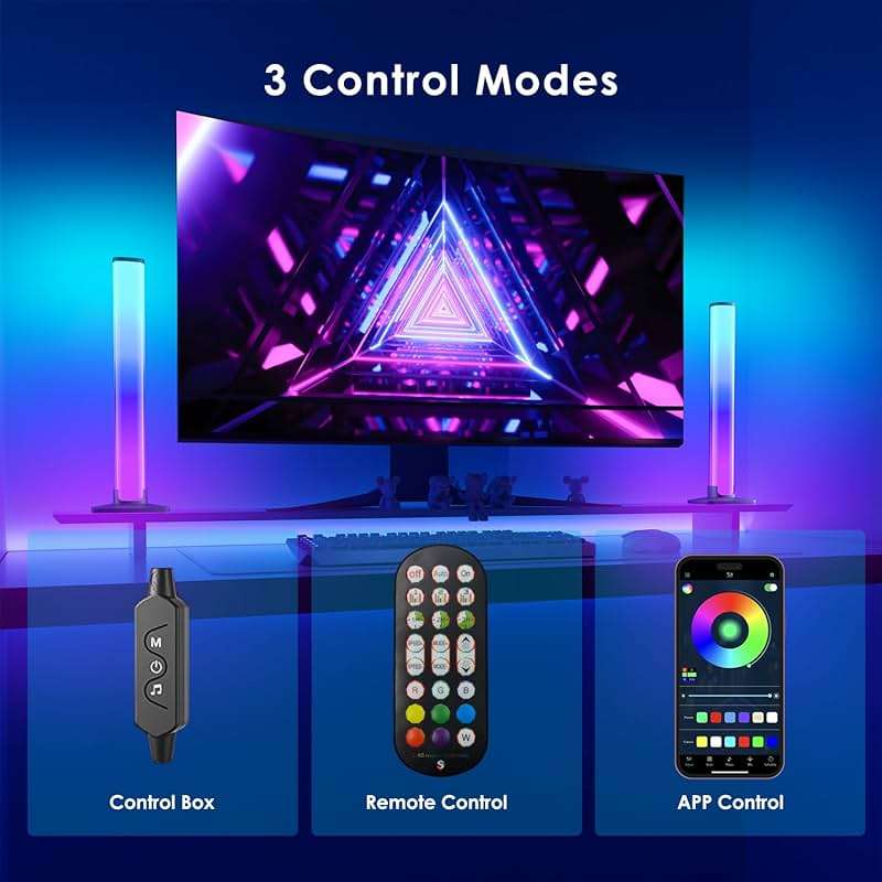 Barhootao RGB Light Bar,Smart LED Light Bar for Room,16 Million Colors,Three Control Modes,Dynamic Music Sync Mode,213 Preset Modes,USB Interface（Without Adapter） - Image 5