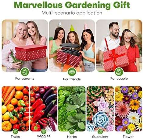 Ahopegarden Indoor Garden Hydroponics Growing System: 12 Pods Plant Germination Kit Garden Kit Growth Lamp Countertop with LED Grow Light Hydrophonic Planter Grower Harvest Vegetable Lettuce - Image 8