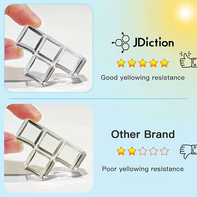 JDiction 400g UV Resin, New Formula Crystal Clear UV Resin Solar Cure Sunlight Activated Hard UV Resin Kit for Jewelry Making, Casting and Coating DIY Crafts - Image 7