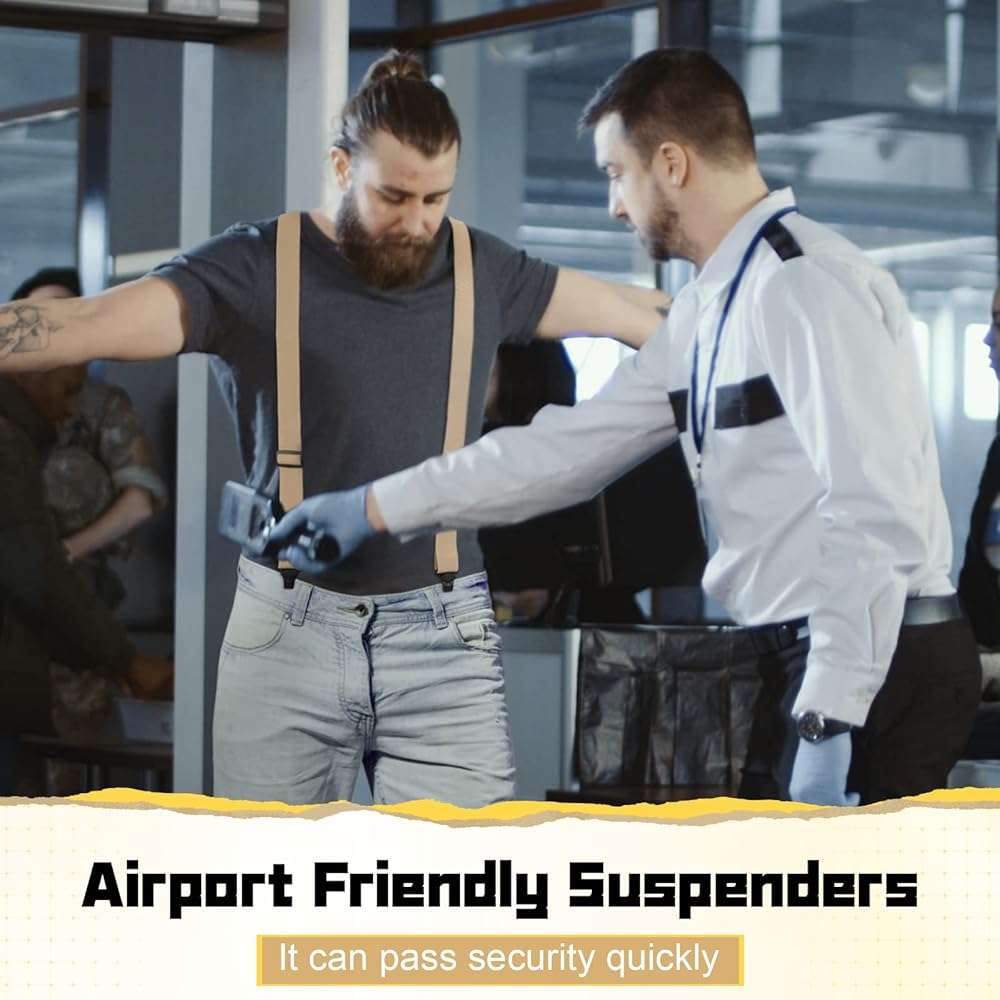 Jiuguva Men Hidden Undershirt Suspender Under Clothing Airport Friendly Strap Y 1.5in Athletic Suspender Heavy Duty for Jeans - Image 4