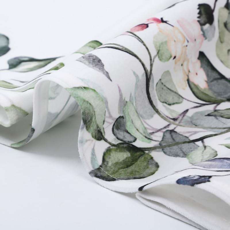 oolygoo Eucalyptus Botanical Leaves Floral Kitchen Window Curtains Over Sink Boho Farmhouse Flower Leaf Small Window Treatment Sage Green Cafe Short Curtains for Bathroom Tier Drapes 27.5x39 inch - Image 5