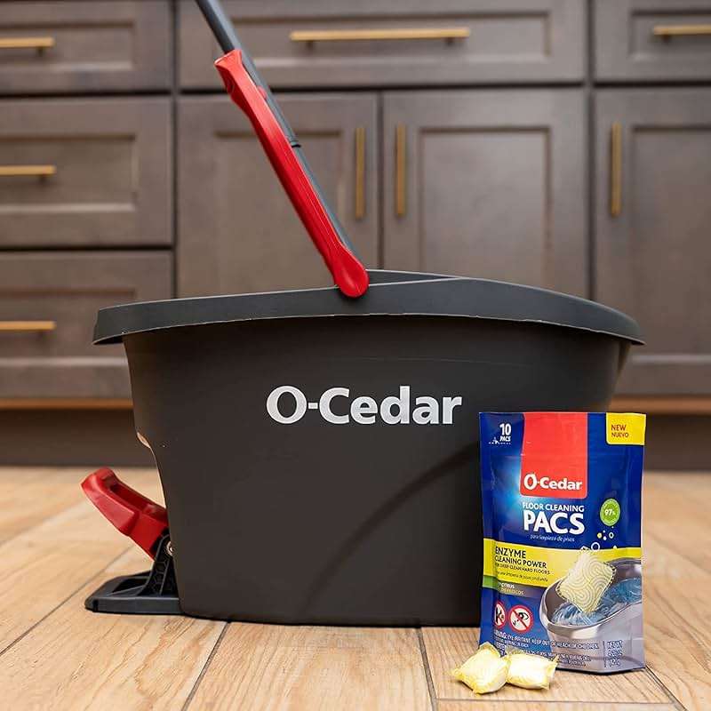 O-Cedar EasyWring Microfiber Spin Mop and Bucket Cleaning System + Citrus and Lavender Pacs (Variety Pack) - Image 2