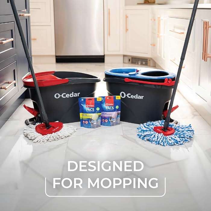 O-Cedar EasyWring Microfiber Spin Mop and Bucket Cleaning System + Citrus and Lavender Pacs (Variety Pack) - Image 4