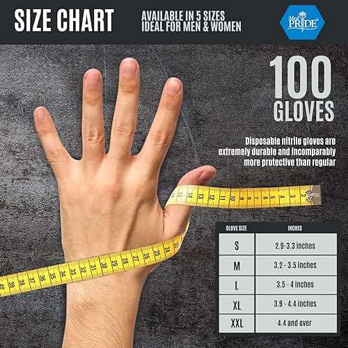 MED PRIDE Maxx Strength Nitrile Industrial Orange Gloves, 8 Mil Thick - Diamond Texture Disposable Heavy-Duty, Tear-Resistant - Image 6