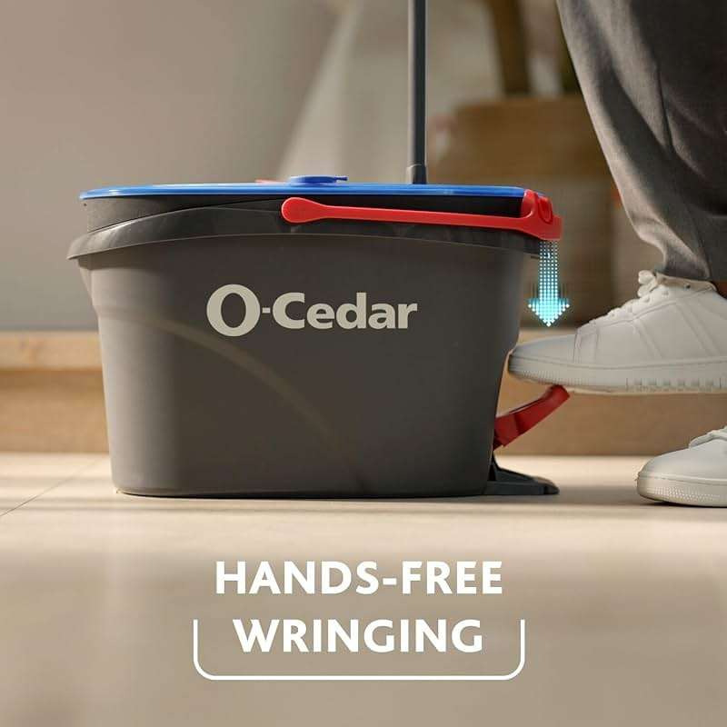 O-Cedar EasyWring RinseClean Microfiber Spin Mop & Bucket Floor Cleaning System with Lavender Pac (Variety Pack) - Image 2