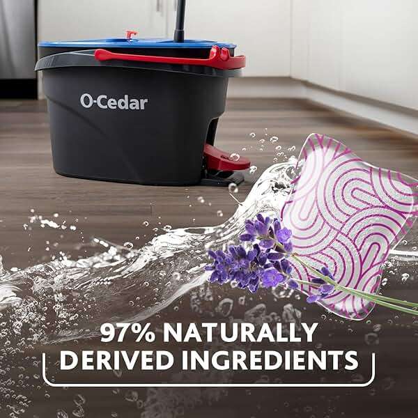 O-Cedar EasyWring RinseClean Microfiber Spin Mop & Bucket Floor Cleaning System with Lavender Pac (Variety Pack) - Image 5